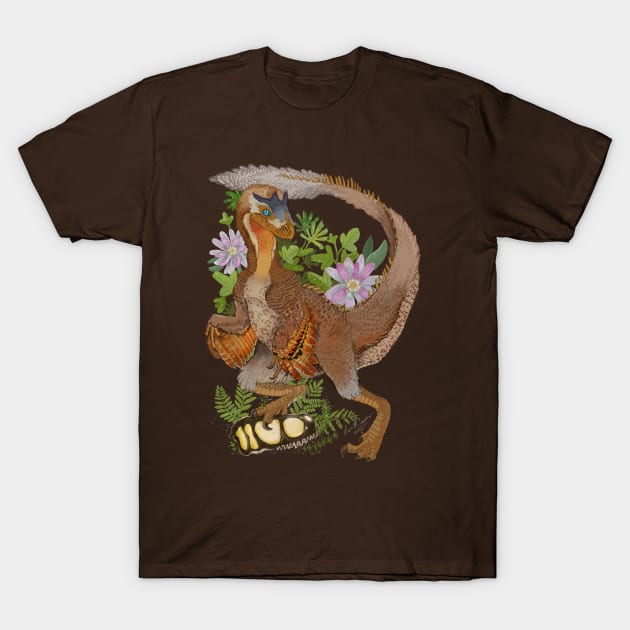 Jungle Raptor Dinosaur Art T-Shirt by Shadowind